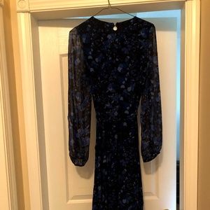 Floral ruffle midi dress